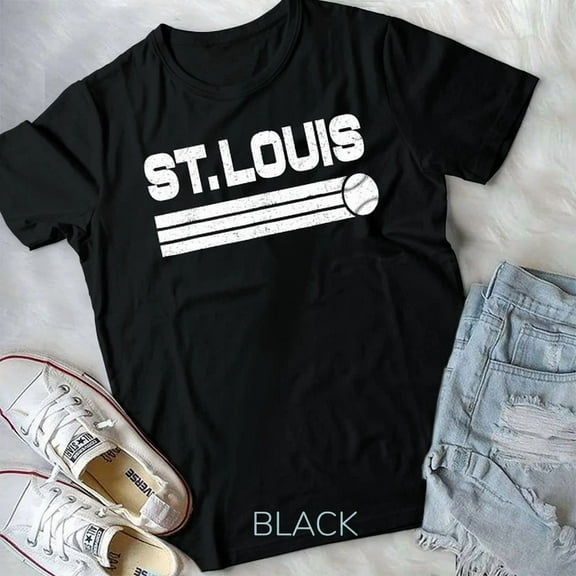 Hot Trending Tee With Retro St.Louis Baseball Vintage Stripe T-Shirt Unisex T-Shirt