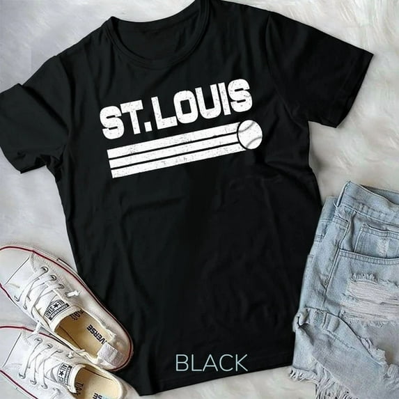 Hot Trending Tee With Retro St.Louis Baseball Vintage Stripe T-Shirt Unisex T-Shirt