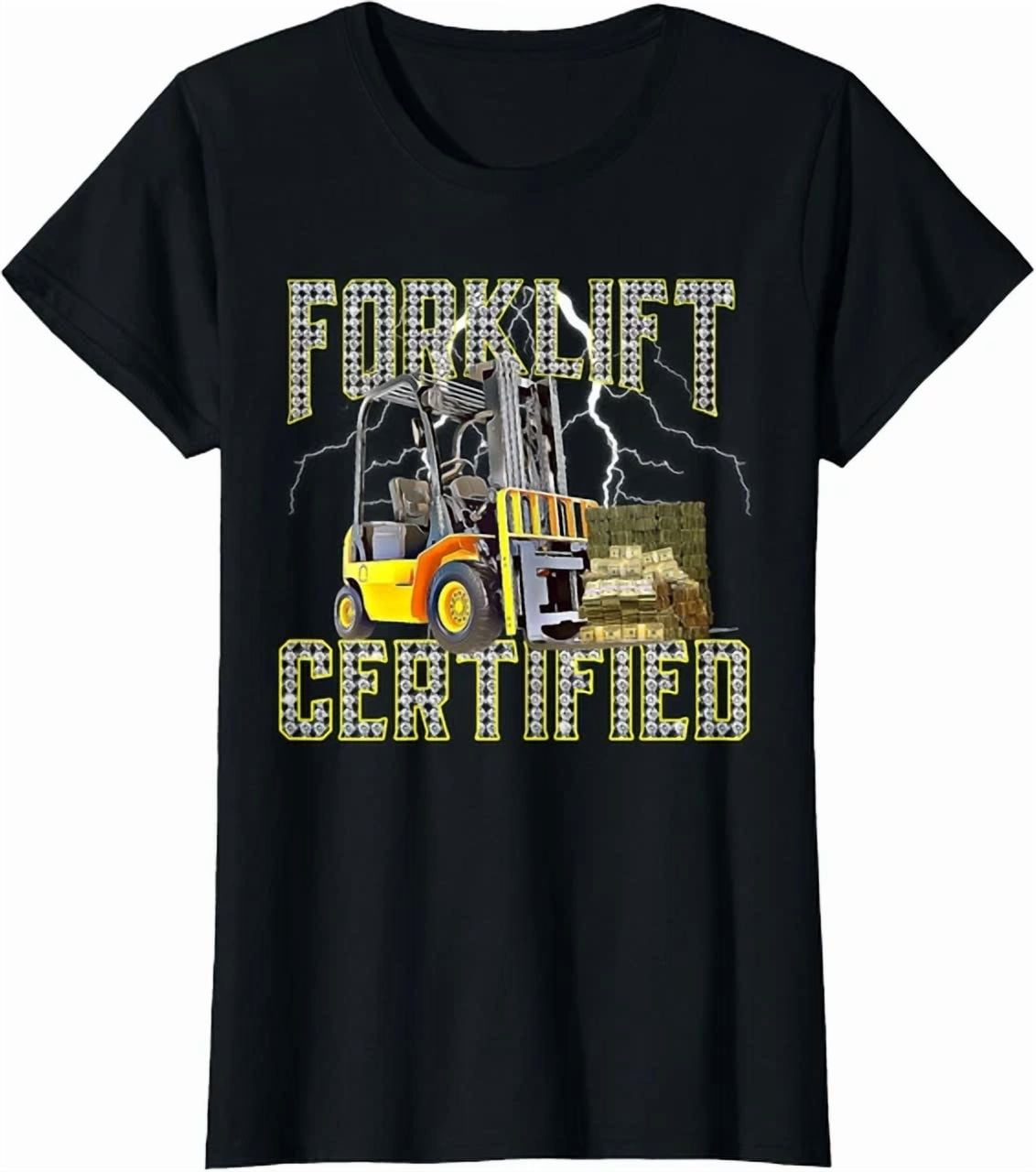 Hot Trending Tee With Retro Style Forklift Operator Forklift T-Shirt ...