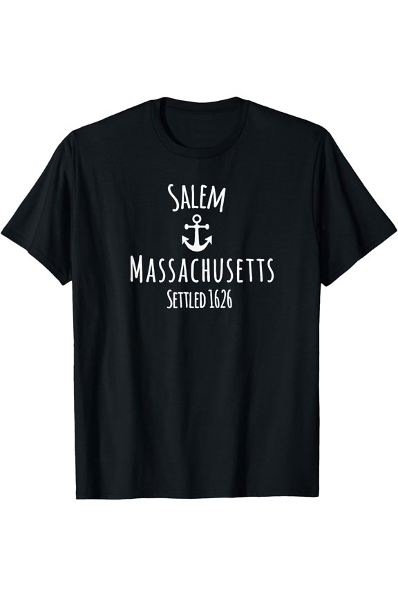 Hot Trending Tee With Salem Massachusetts Sail Nautical History Boat Anchor S-5Xl T-Shirt