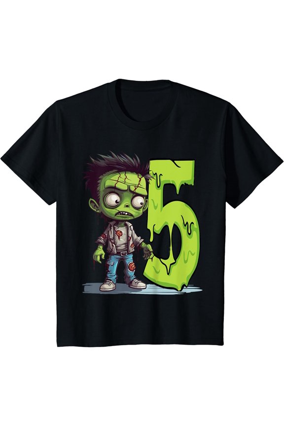 Hot Trending Tee With Scary Zombie - Five Years - Creepy 5Th Birthday Unisex S-5Xl T-Shirt