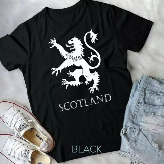 Hot Trending Tee With Scottish Lion Rampant T-Shirt Scotland Coat Arms Gift Rugby Unisex T-Shirt