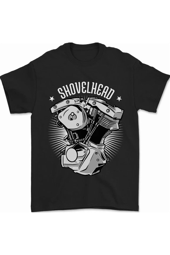 Hot Trending Tee With Shovelhead Motorcycle Engine Biker Mens Womens S-5Xl T-Shirt