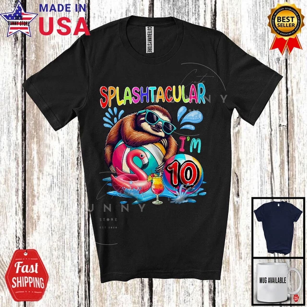 Hot Trending Tee With Splashtacular I'M 10; Happy 10Th Birthday Pool ...