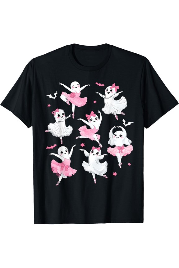 Hot Trending Tee With Spooky Dance Teacher Ballet Ghost Ballet Dancer Halowen