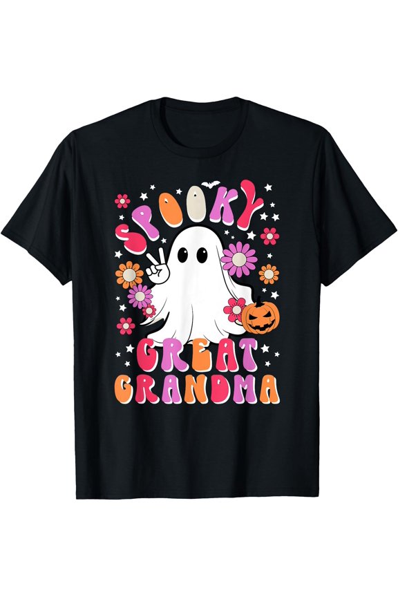 Hot Trending Tee With Spooky Gr Grandma Halowen Gr Grandmother Groovy