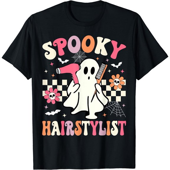 Hot Trending Tee With Spooky Hairstylist Groovy Hairdresser Unisex S-5Xl T-Shirt