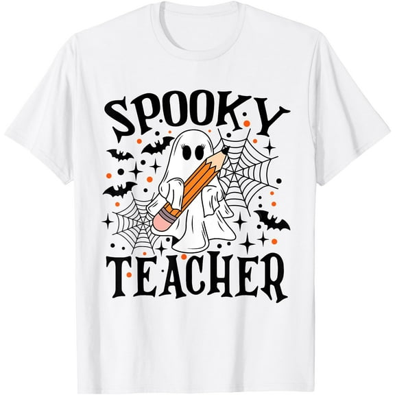 Hot Trending Tee With Spooky Teacher Ghost Boo Spooky Season Teaching Unisex S-5Xl T-Shirt