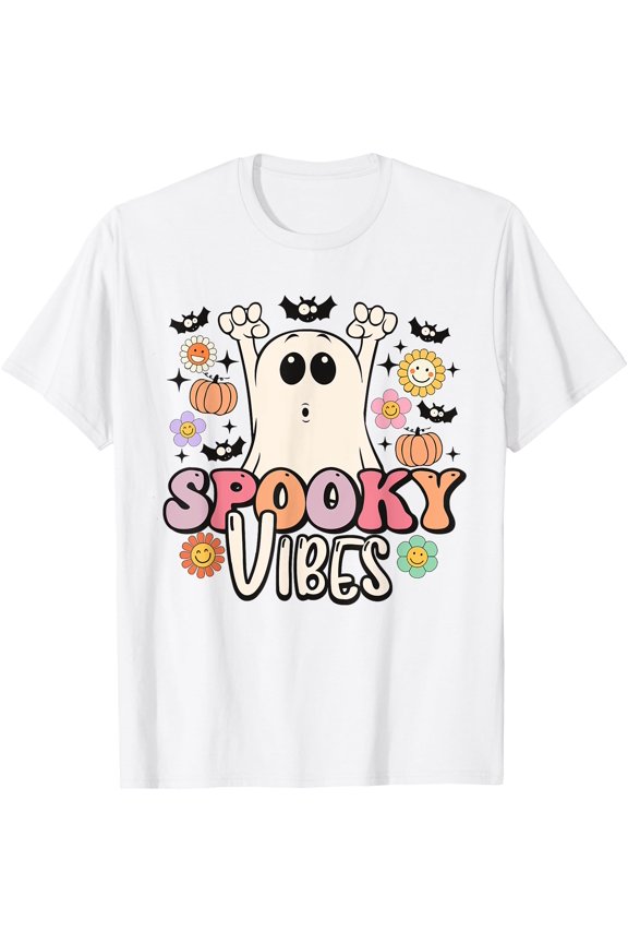Hot Trending Tee With Spooky Vibes Ghost Groovy Men Women Unisex S-5Xl T-Shirt