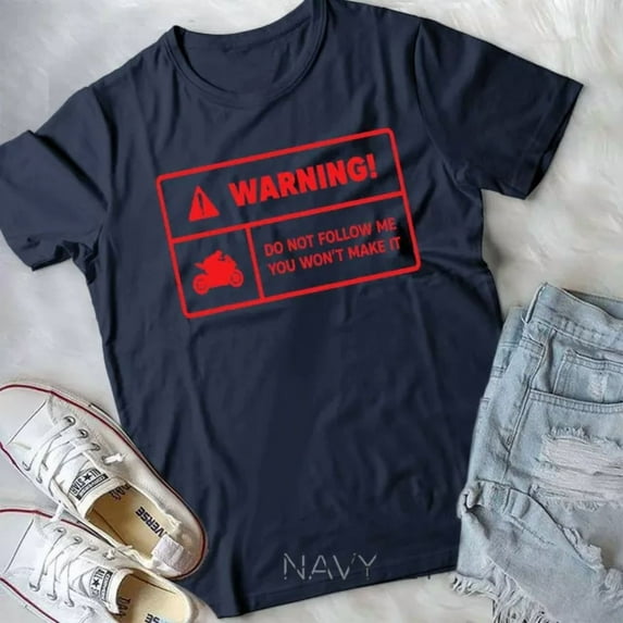Hot Trending Tee With Sport Bike Warning Label Tee Racing Sportbike T Shirt Unisex T-Shirt
