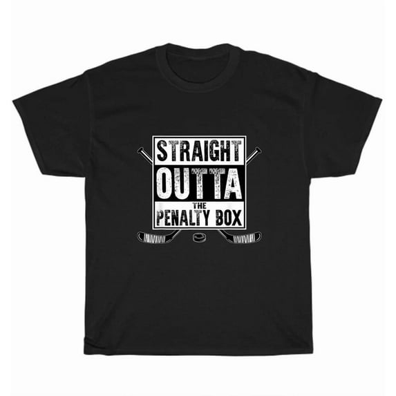 Hot Trending Tee With Straight Outta The Penalty Box Ice Hockey Player Sport Fan T-Shirt Unisex Gift