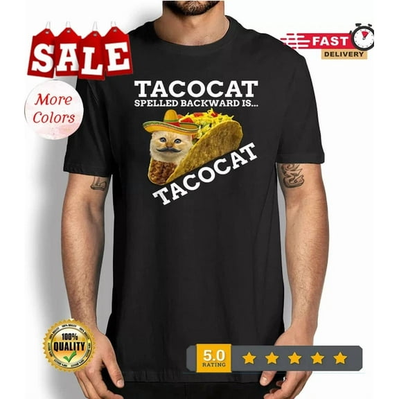 Hot Trending Tee With Taco Cat T Shirt Tacocat Graphic Tee Cat T-Shirt