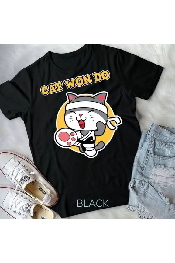 Hot Trending Tee With Taekwondo Cat Shirt For Sports Fans - Cute Cat Won Do Unisex Form T-Shirt
