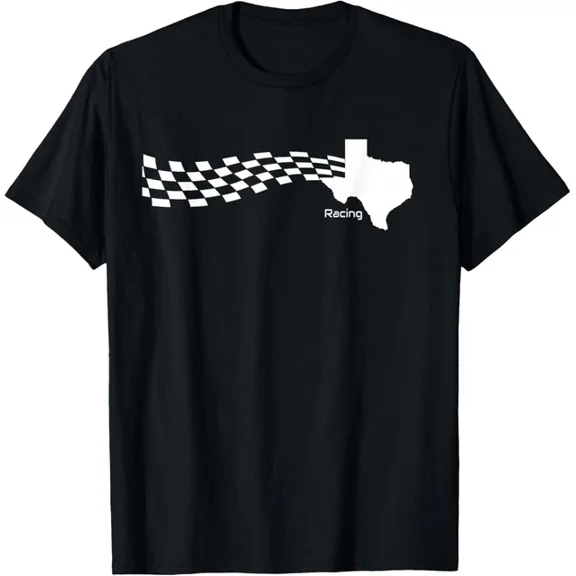 Hot Trending Tee With Texas Racing Checkered Race Flag Gift Unisex T-Shirt