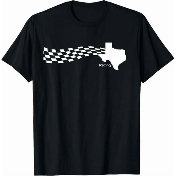 Hot Trending Tee With Texas Racing Checkered Race Flag Gift Unisex T-Shirt