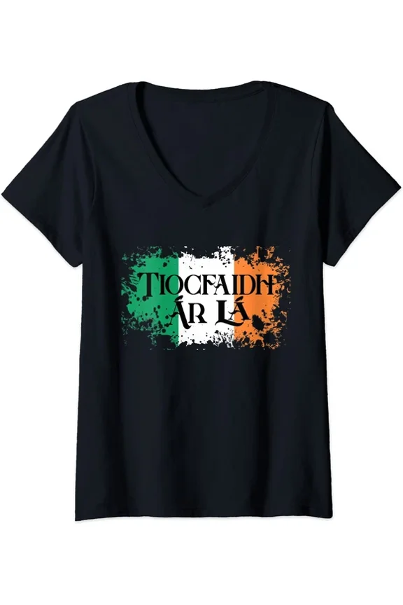 Hot Trending Tee With Tiocfaidh Ar La Vintage Ireland Irish Flag Gifts Tshirt