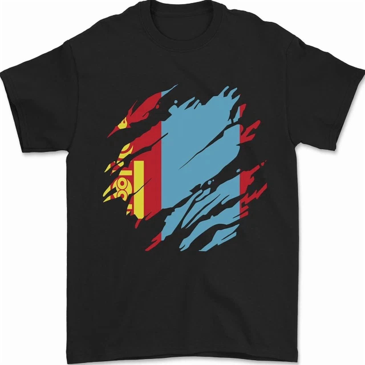 Mongolia Flag Heritage Tee