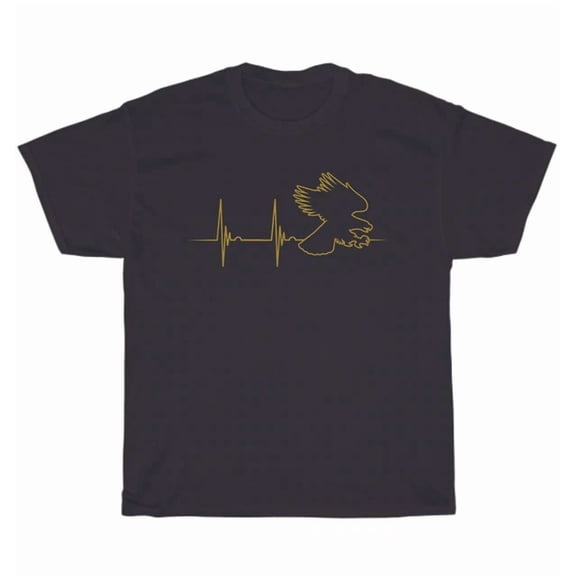 Hot Trending Tee With Usa Eagle Heartbeat Ekg Pulse Line Us American Bird T-Shirt Unisex Tee Gift New