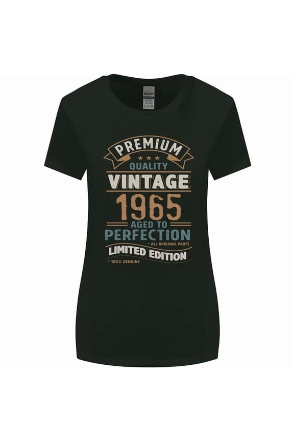 Hot Trending Tee With Vintage 60Th Birthday 1965 Womens Womens Wider Cut T-Shirt