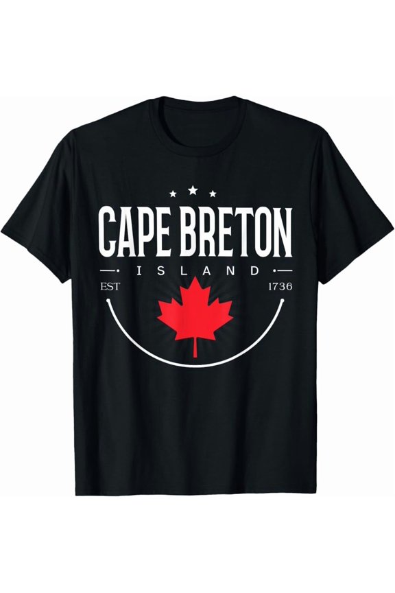 Hot Trending Tee With Vintage Cape Breton Island, Retro Nova Scotia Canada Leaf T-Shirt