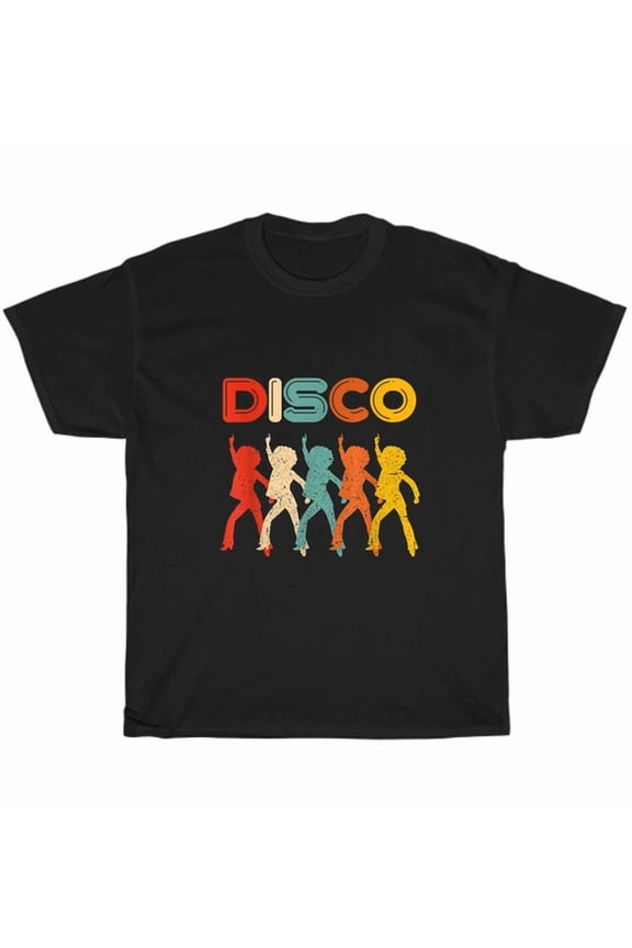 Hot Trending Tee With Vintage Retro Dancing 70S Disco Dance Themed T-Shirt Unisex Tee Gift New