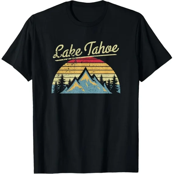 Hot Trending Tee With Vintage Retro Lake Tahoe National Forest Gift Unisex T-Shirt