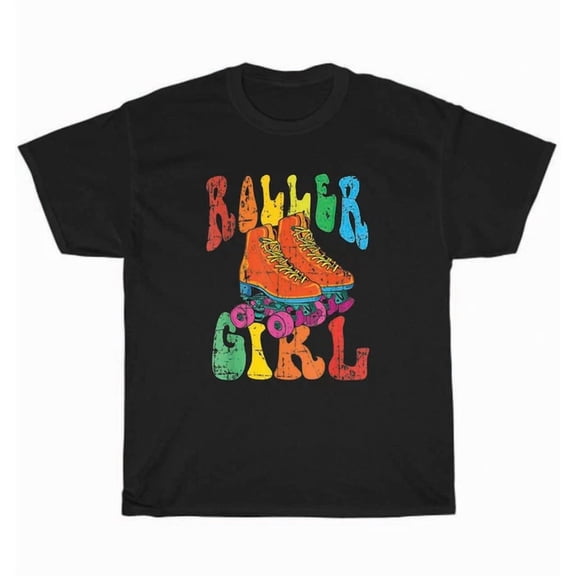 Hot Trending Tee With Vintage Retro Roller Girl 70'S 80'S 90'S Skating Costume T-Shirt Unisex Tee Gift