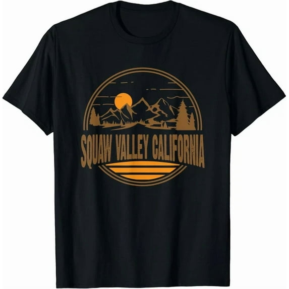 Hot Trending Tee With Vintage Squaw Valley California Mountain Hiking Gift Unisex T-Shirt