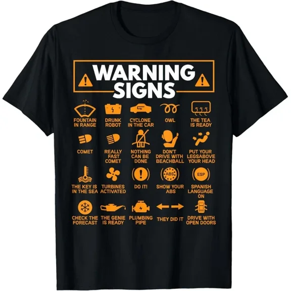 Hot Trending Tee With Warning Signs 101 Car Mechanic Gift Gift Car Tee Gift Unisex T-Shirt
