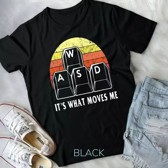Hot Trending Tee With Wasd It'S What Moves Me - Pc Gamer Computer Nerd Gift Tee Unisex T-Shirt