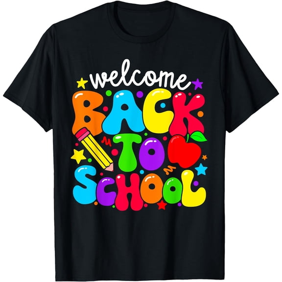 Hot Trending Tee With Welcome Back To School Shirts First Day Of School Teacher T-Shirt