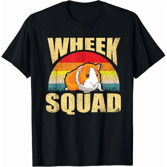 Hot Trending Tee With Wheek Squad Retro Guinea Pig Shirt Hamster Accessory Gift Unisex T-Shirt