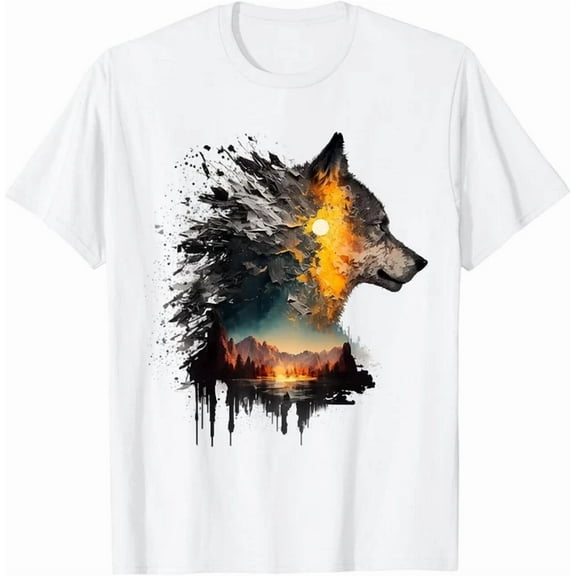 Hot Trending Tee With Wolf Animal Lovers, Animal Wolf Gift Tee Unisex T-Shirt