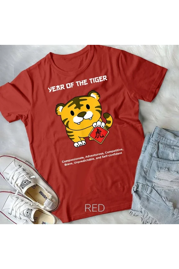 Hot Trending Tee With Year Of The Tiger Chinese Zodiac T-Shirt Lunar New Year Unisex & T-Shirt