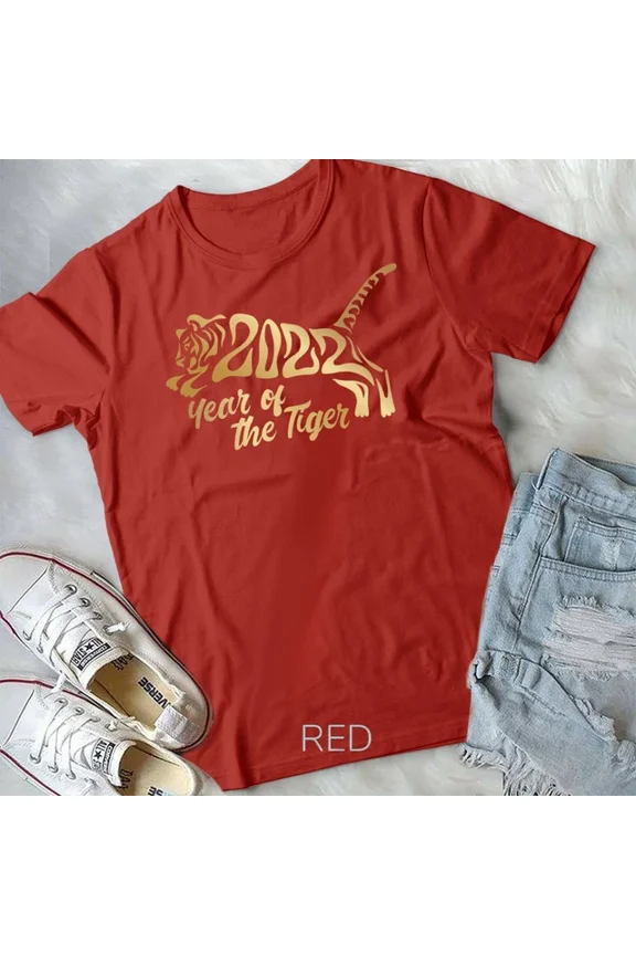 Hot Trending Tee With Zodiac Tiger Shirt Chinese New Year 2022 Year Of The Tiger- Unisex T-Shirt