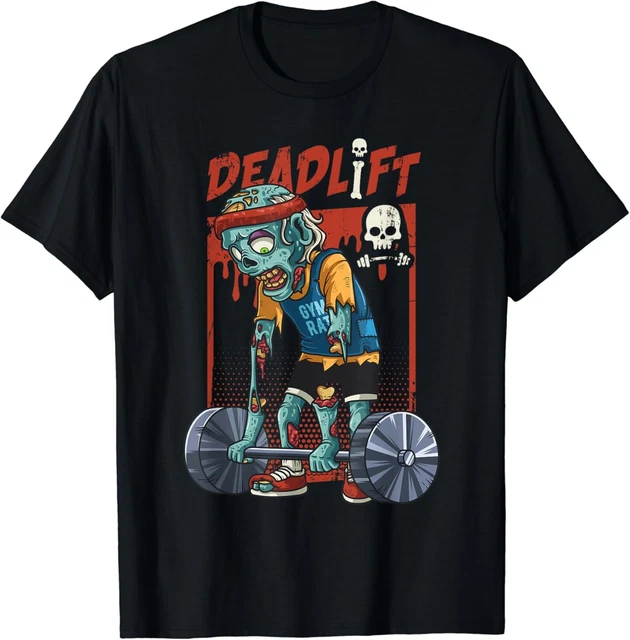 Hot trending tee with zombie deadlift weightlifting fitness gym workout