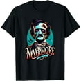 thumbnail image 1 of Hot Trending Tee With Zombie Edgar Allan Poe Nevermore Undead Fun Unisex S-5Xl T-Shirt, 1 of 5