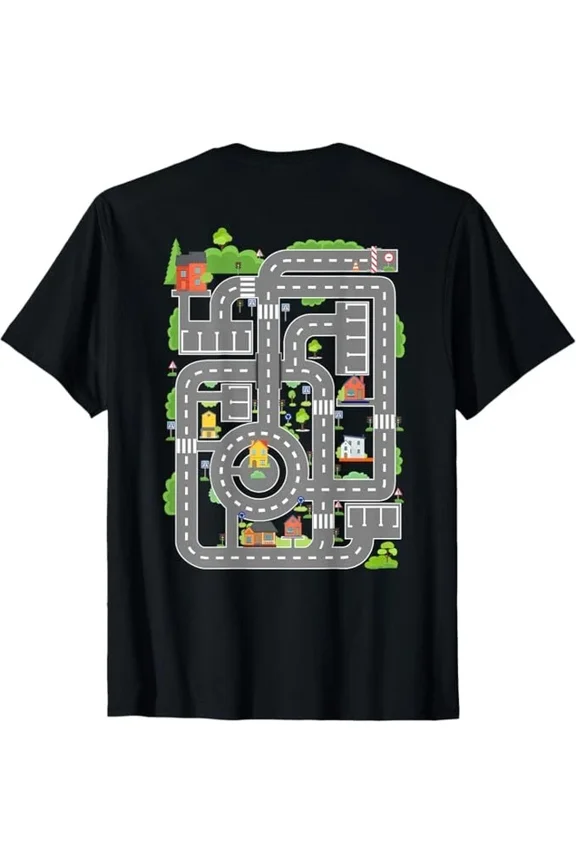 Hot Trending Tee with Play Cars On Dad'S Back Shirt Funny And Fathers Play T-Shirt S-5Xl Birthday Gifts; For Men & Women
