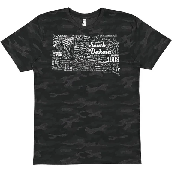 Hot Trending Tee with South Dakota State Word Salad T-Shirt Home Pierre Rapid City Rushmore S-5Xl Birthday Gifts; For Men & Women