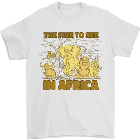 Hot Trending The Five to See in Africa Safari Animals T-Shirt Design Preview Only