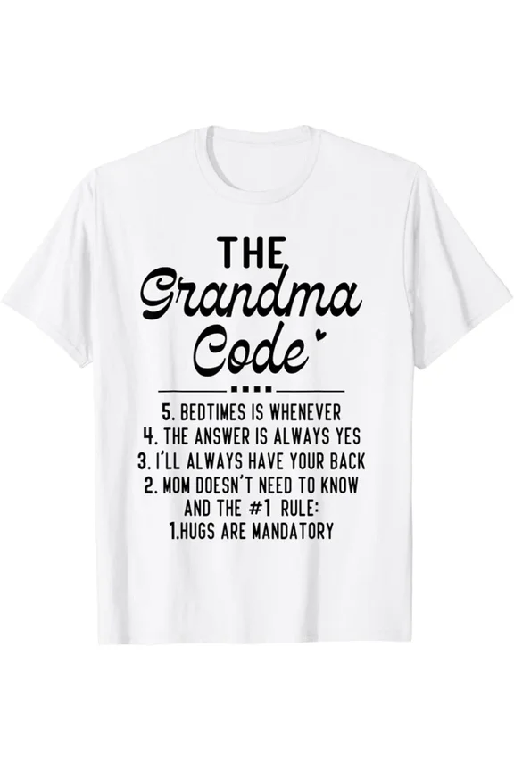 Hot Trending The Grandma Code Granny Funny Grandmother Grandparent Shirt WHITE Unisex S-5XL Hot Trending Shirt, Vintage Birthday Gift