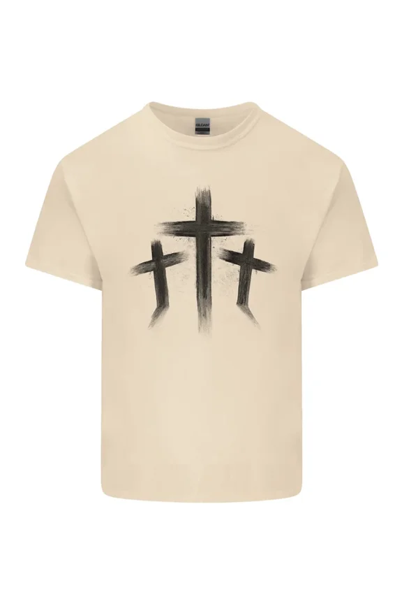 Hot Trending Three Grunge Crosses Gothic T-Shirt Design Preview Only