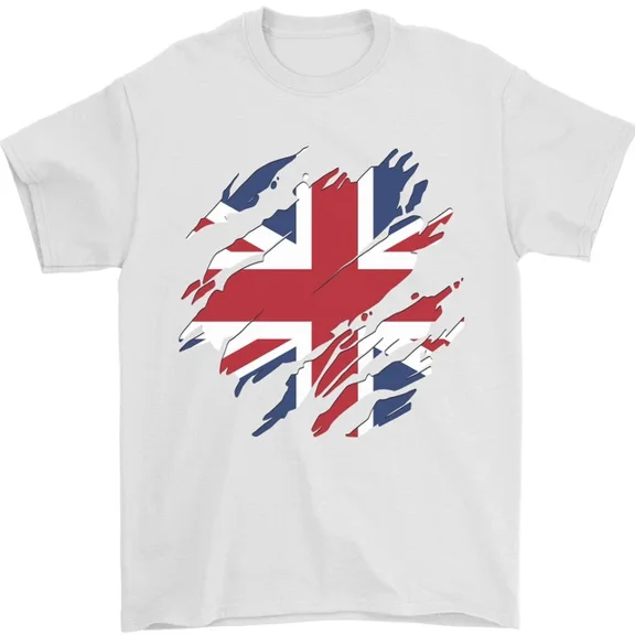 Hot Trending Torn British Flag Union Jack Britain T-Shirt Design Preview Only