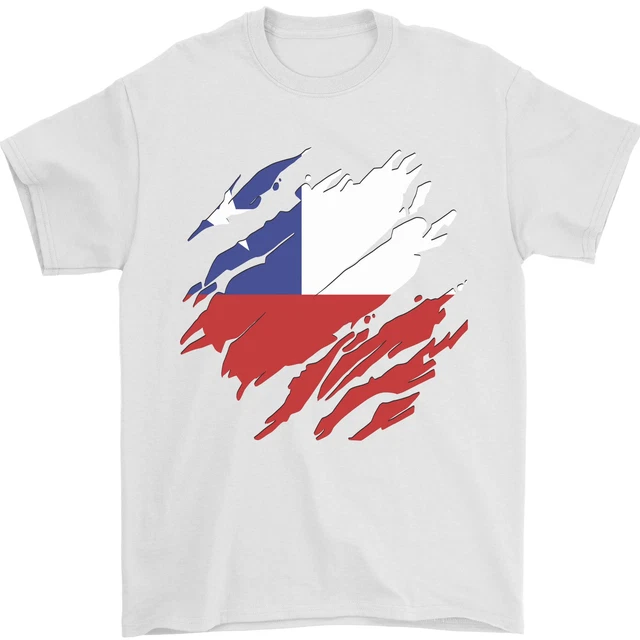 Hot Trending Torn Chile Flag Chilean Day Football T-Shirt Design ...