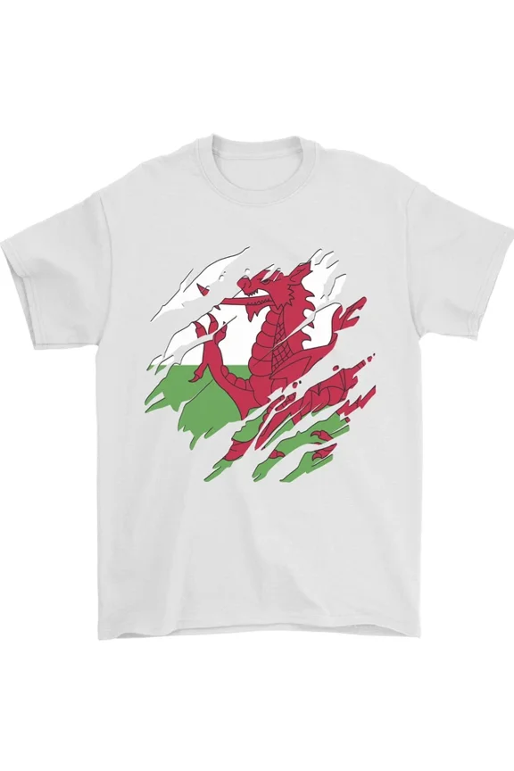 Hot Trending Torn Flag Wales Welsh T-Shirt Design Preview Only