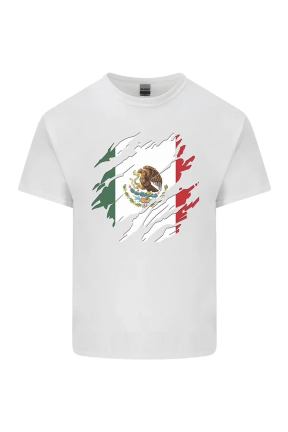 Hot Trending Torn Mexico Flag Mexican Day Football T-Shirt Design Preview Only