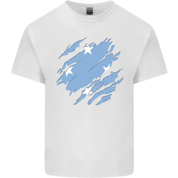 Hot Trending Torn Micronesia Flag Micronesian Day Football T-Shirt Design Preview Only