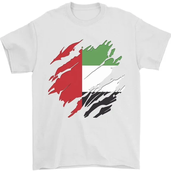Hot Trending Torn UAE Flag Day Emirati day Football T-Shirt Design Preview Only