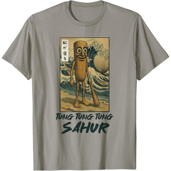 Hot Trending Tung Tung Sahur Japanese Art Italian Brainrot Funny T-Shirt S-5Xl Birthday Gifts; For Men & Women