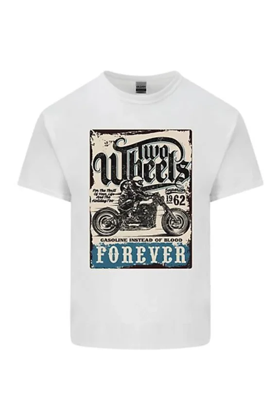 Hot Trending Two Wheels Biker Motorcycle Motorbike Kids T-Shirt Boys Girls Design Preview Only